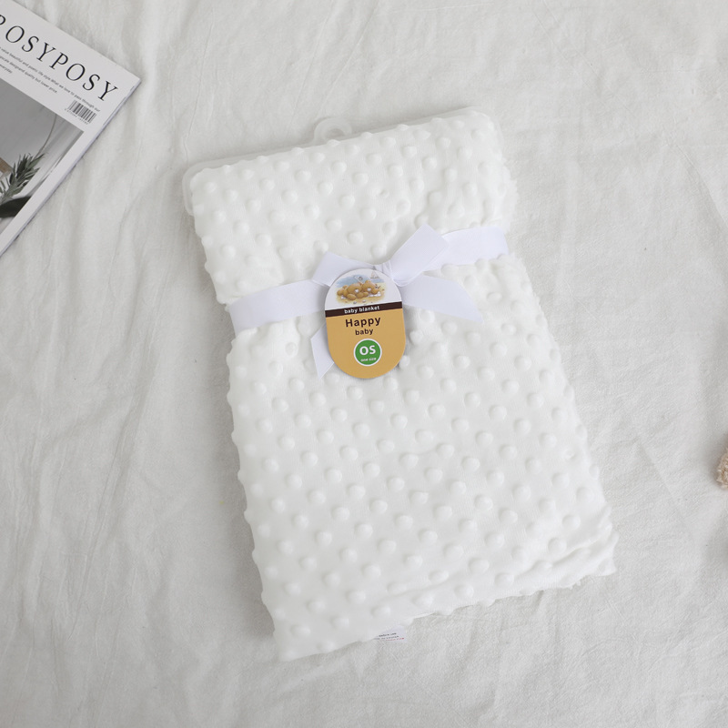 Doudou blanket bubble blanket baby car blanket outing blanket double-layer warm solid color foam blanket soft