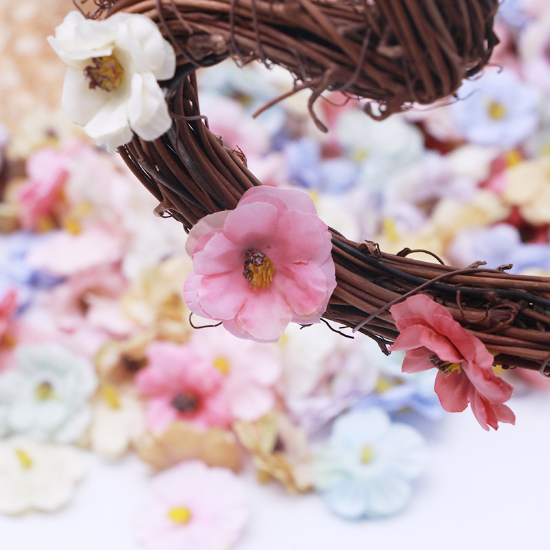 3cm artificial flower head small Daisy silk cloth artificial flower accessories artificial flower decoration material wreath artificial flower