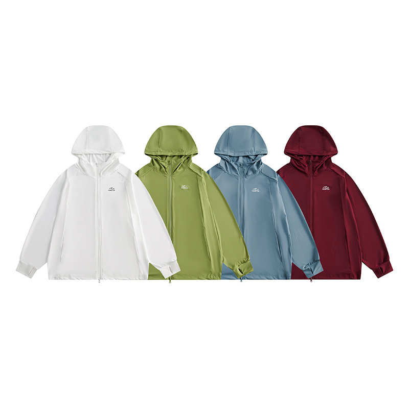 Ru Meng UPF50 Japanese Style Summer Outdoor Lightweight Breathable Sun Protection Clothing Trendy Men's Ice Sense Hooded Skin Sun Protection Clothing