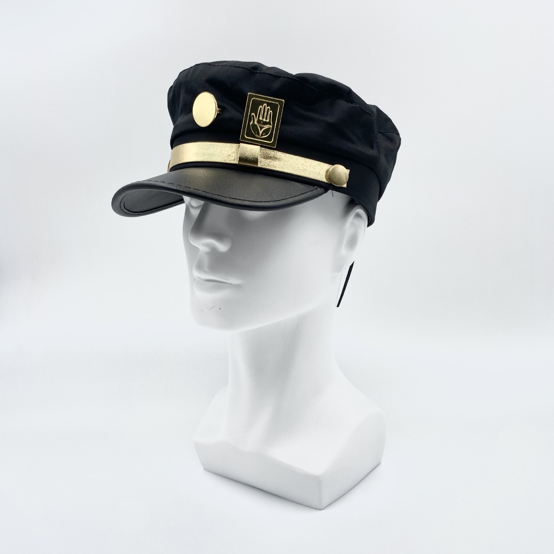 JoJo's Bizarre Adventure Jotaro Kujo Cosplay Hat Unisex Adult Metal Badge Hat