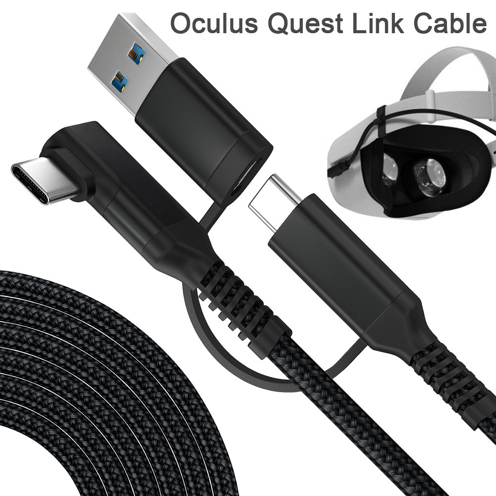 Oculus Quest配件Link Cable數據線適用元宇宙VR遊戲機串流連接線
