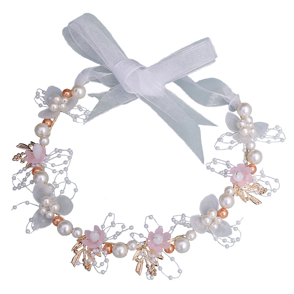 Mori Princess Garland children's crown headdress Super fairy wedding flower girl head flower headband bride exquisite headband hairpin