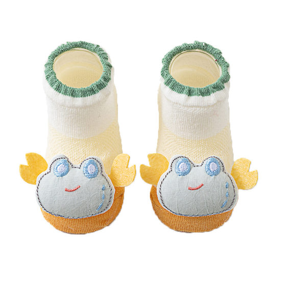 Baby floor socks summer color matching bell doll socks breathable children's non-slip glue socks newborn baby socks