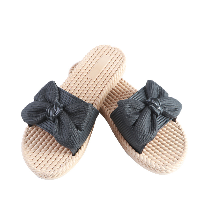 Summer New Arrival Bow Slippers Women's Outwear Korean Style Beach Shoes Sandals Women's Home Internet Celebrity ins Slippers