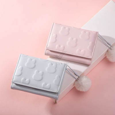 New Korean style small wallet girls' wallet Rabbit coin purse fresh sweet beautiful high-looking value niche Mori original