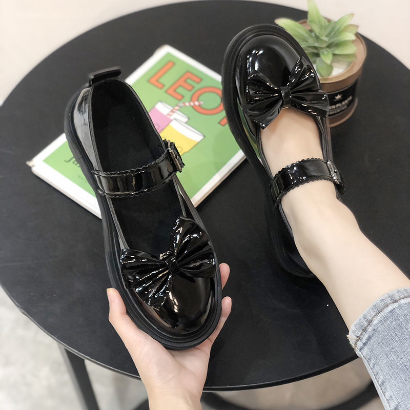 31-44 large size women's shoes Mary Jane Japanese jk small leather shoes female students Korean version of Joker 41 thick-soled shoes Tide 42