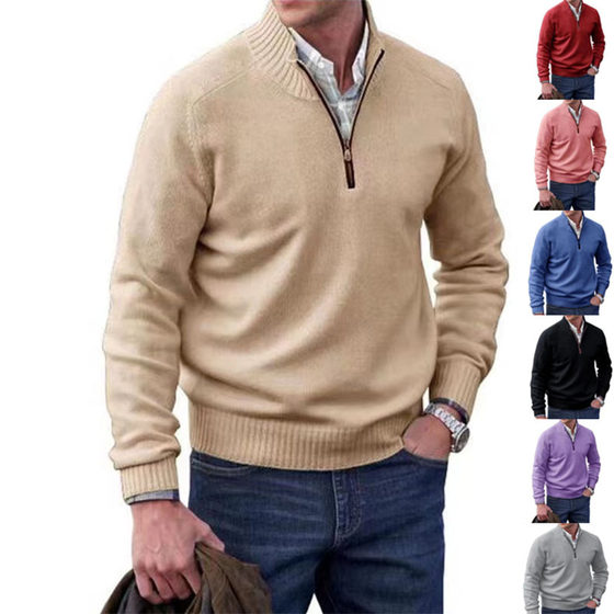 Cross-border exclusive for 2023 independent stations foreign trade Men's Hot plus size sweater wool men's thermal sweater in stock