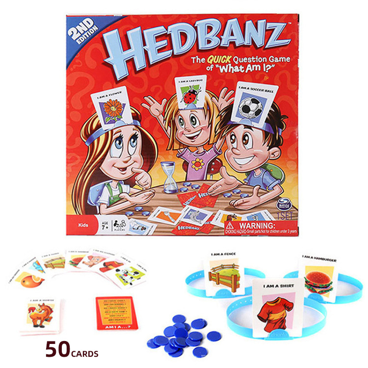 跨境What am I 猜猜我是誰Hedbanz全英文親子家庭聚會桌遊卡牌