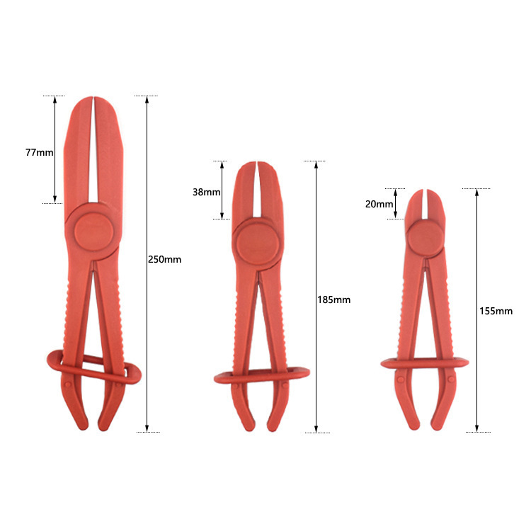 プラスチックパイプクランプツールセット 車のオイルパイプ用 3個入り フローカットシールクランプ付き 自動車修理用品|undefined
