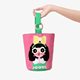 Original ins illustration portable bucket bag handbag hand carrying out snack canvas bag cute out small handbag