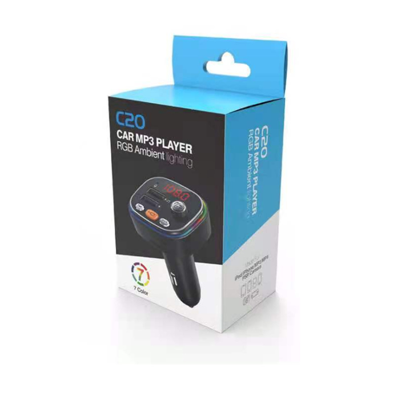 Cross-border wholesale C20 car mp3 Bluetooth player new car charger fm transmitter Bluetooth hands-free