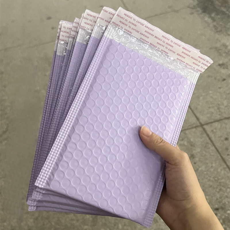 Purple Express Bubble Bag Thickened Mobile Phone Shell Packaging Jewelry Packing Bag Candy Color Packaging Self-adhesive Envelope Bag