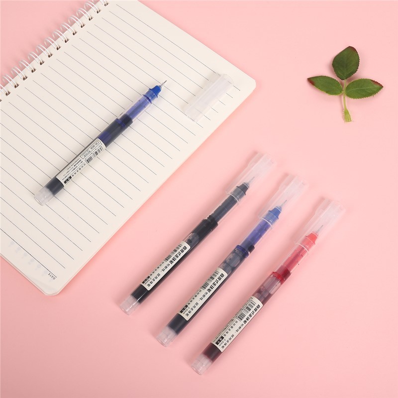 Wholesale Direct Liquid Pen Ball Pen Large Capacity 0.5 Full Needle Head Water-based Sign Pen Student Examination Gel Pen