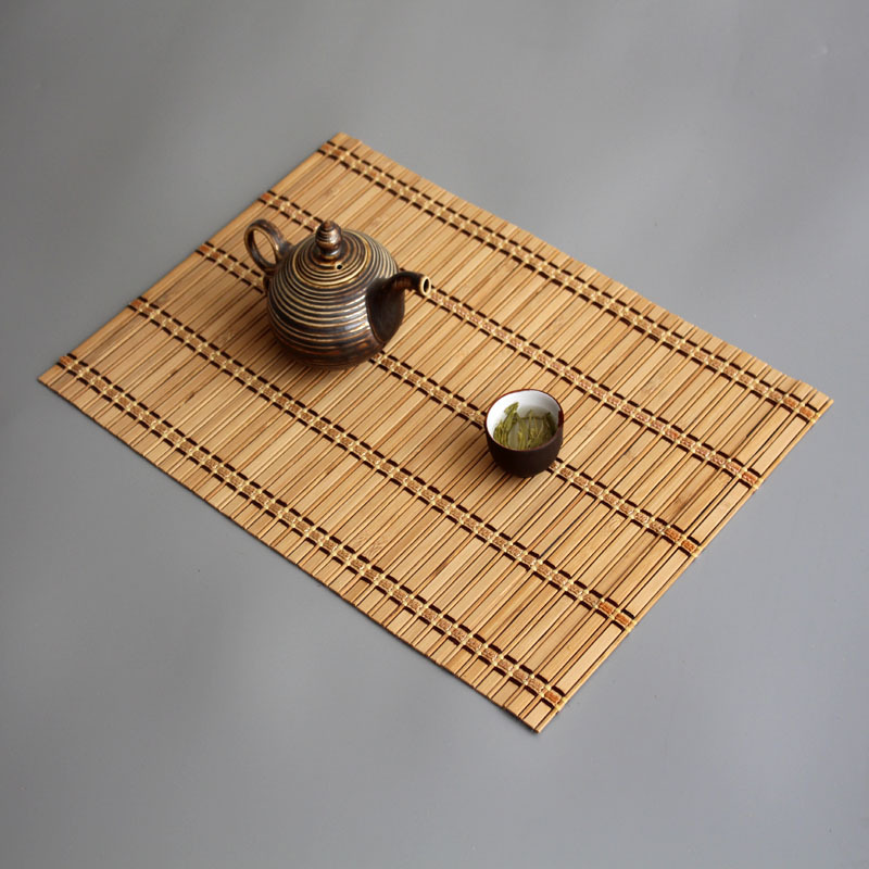 Source Factory Bamboo Waterproof Tea Mat Tea Mat Vintage Square Dry Tea Cup Mat Heat Insulation Mat Home Bamboo Mat