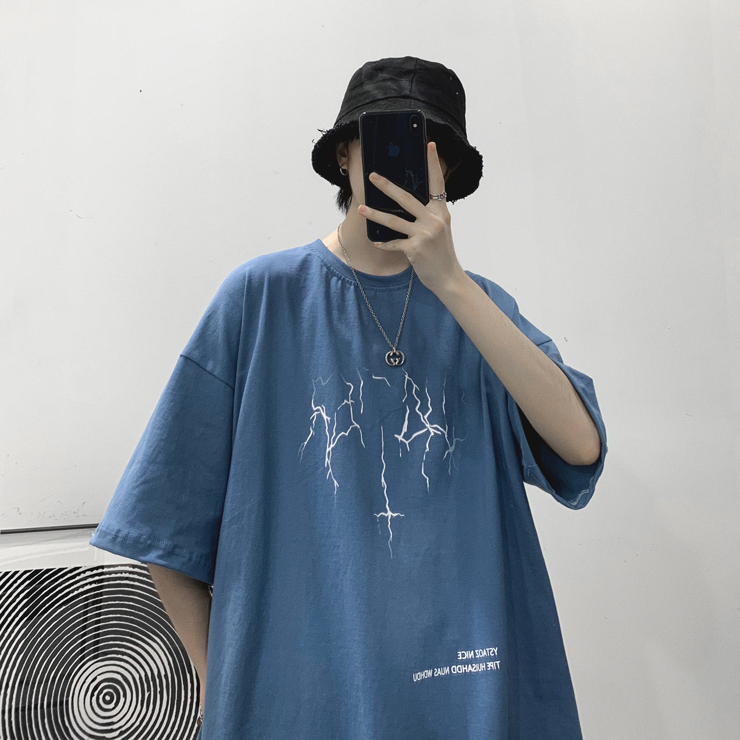 2021 Short-sleeved T-shirt Men's Summer New ins Trendy Brand Fashionable Loose Student Hong Kong Style T-shirt Men's Half-sleeved Clothes