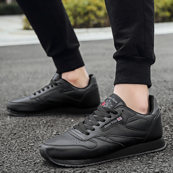 2024 Spring and Autumn Leather Cross-border Couple Forrest Gump Shoes Large Size 46 Size Lightweight Running Shoes AliExpress Foreign Trade Sports Shoes