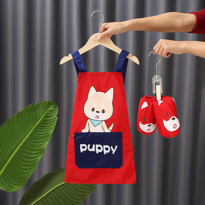 Baby's Apron Waterproof Boys' Children's Painting Overalls Anti-Dirt Painting Clothes Girls Anti-Dressing Special for Art Students