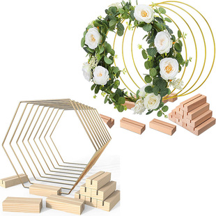 Birch fir large wreath iron ring desktop wedding wreath diy dream catcher material Golden Iron Ring cross-border exclusive