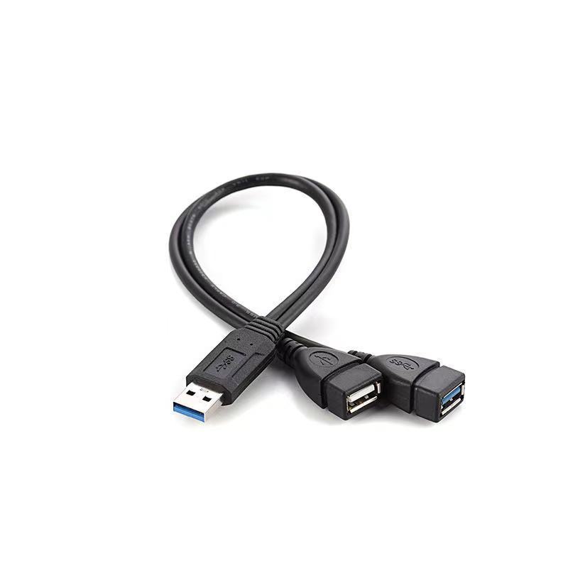 ソースメーカー卸売り0.0公対母一引き二延長線USBコンピュータ一分二電源スプリッタ|undefined