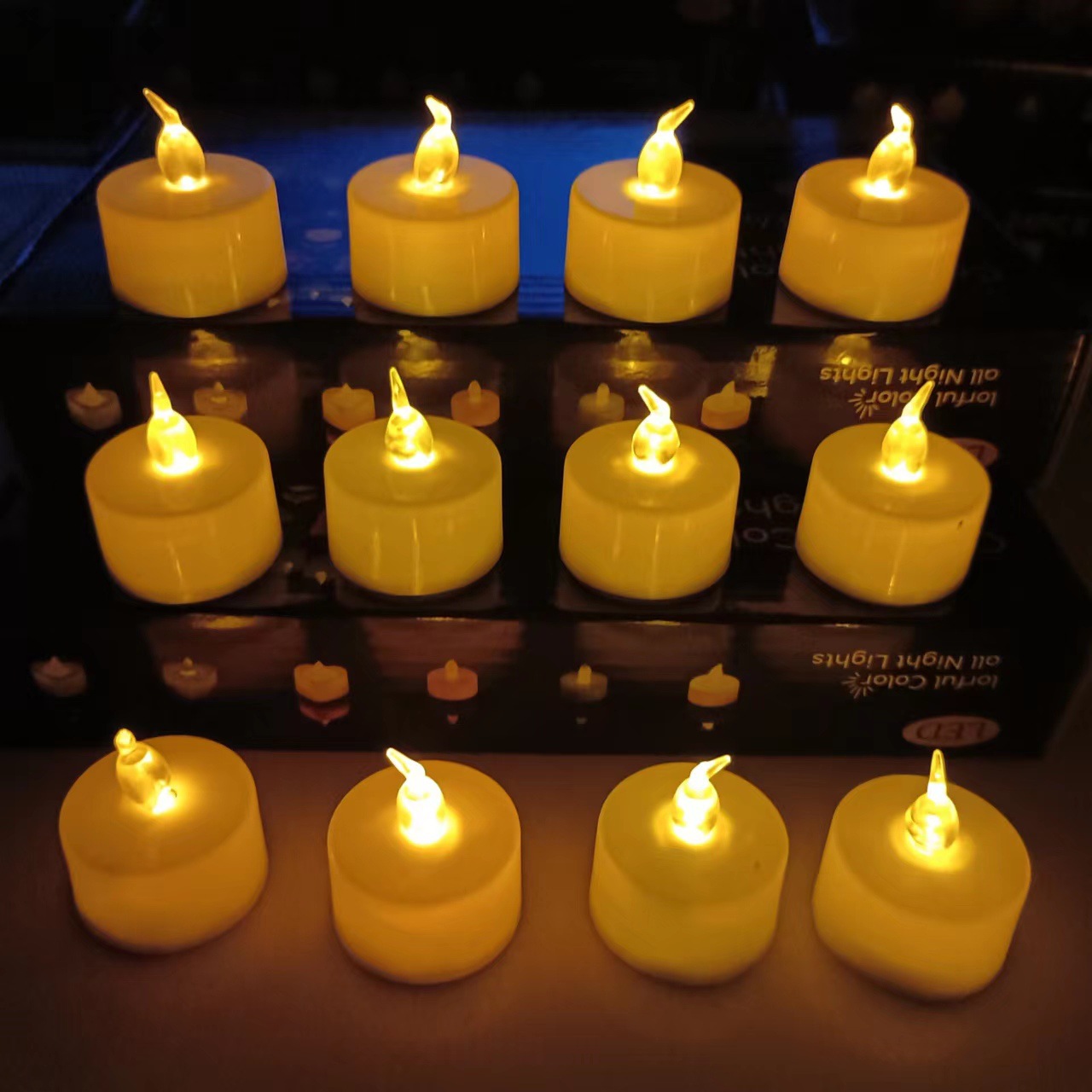 Electronic tea wax CR2032 electronic candle light LED simulation candle birthday Christmas festival atmosphere layout supplies