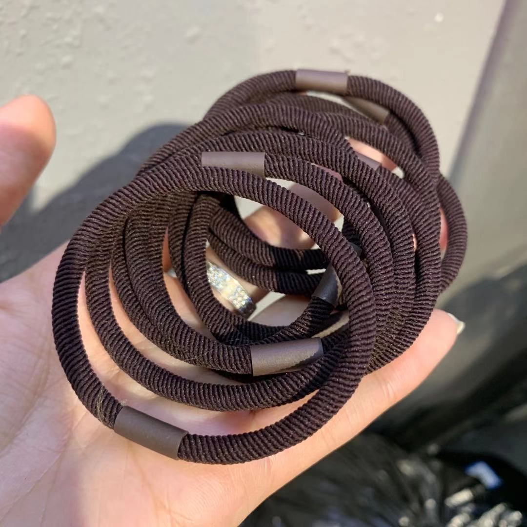 Ingenuity Basic Plush Hair Ring Autumn and Winter Thick Korean Style Hair Rope Simple Ponytail High Elastic Rubber Band Free Shipping