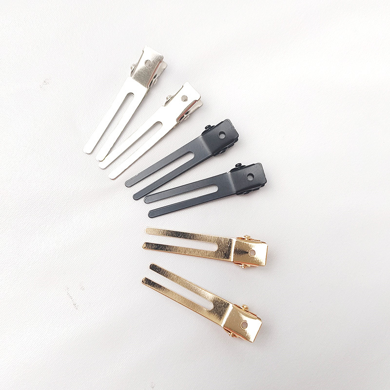 Factory wholesale 4.5cm double fork clip Korean diy headdress hair accessories fa accessories bangs clip side clip hairpin