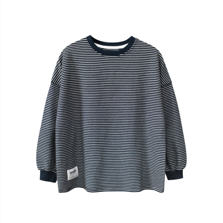 Grrr brand children's clothing autumn 2024 new boys long sleeve striped T-shirt women's children's clothing a generation of hair
