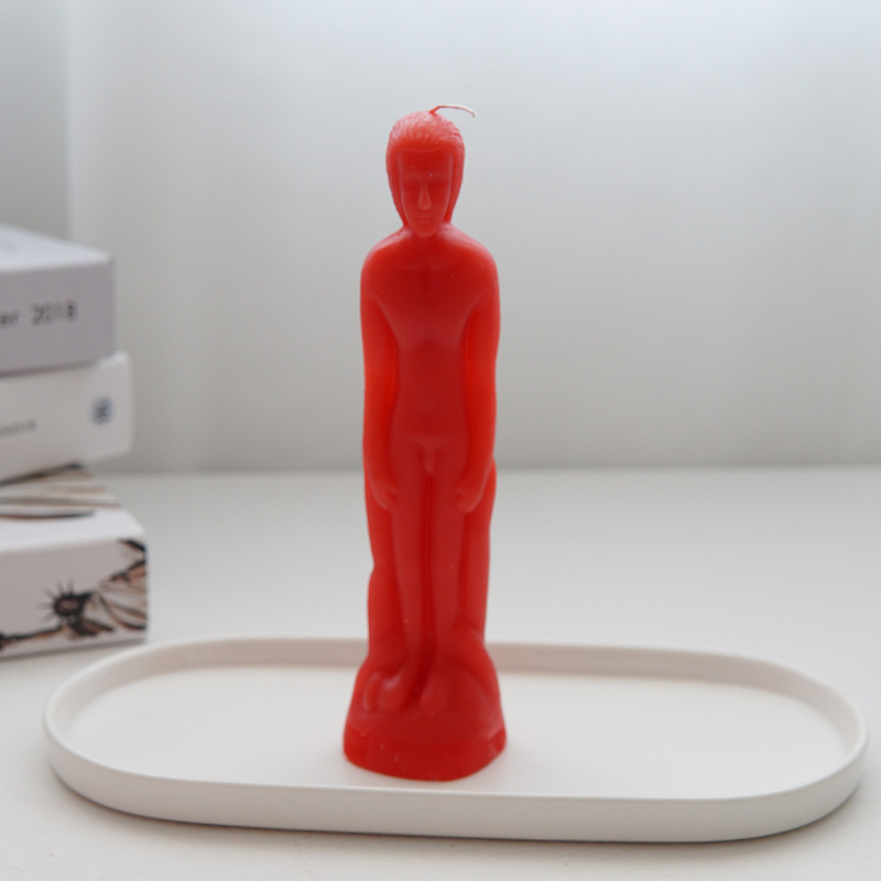 Paraffin Red Man Candle