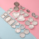 316L smooth stainless steel love round square box jewelry accessories DIY European and American style personalized pendant