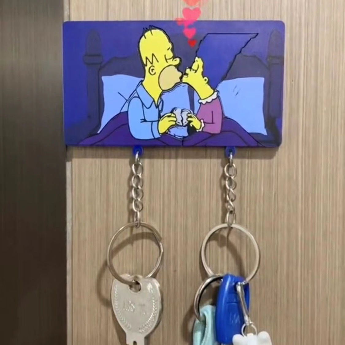 Little Red Book Same Style Simpson Keychain Refrigerator Sticker Cool Creative Cute Couple Cartoon Pendant Keychain