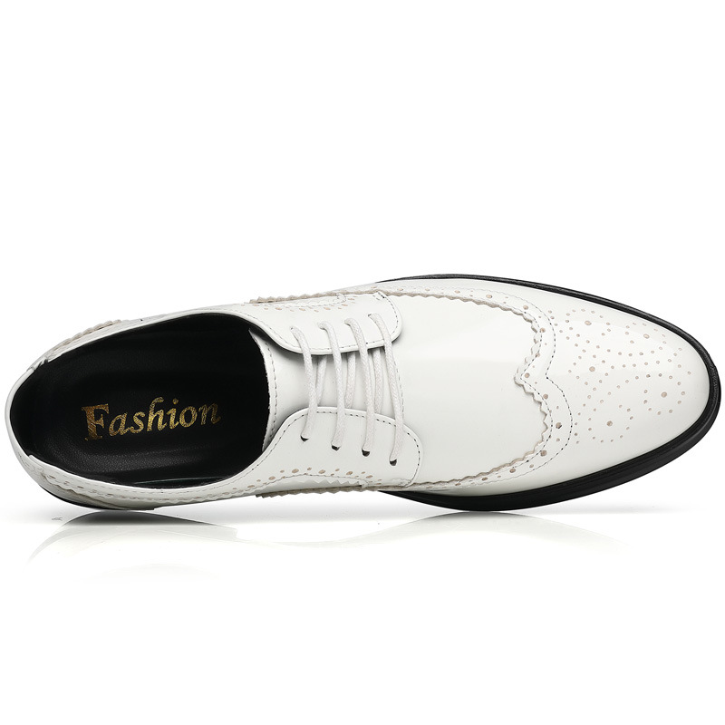 Spring New Bullock Carved Leather Shoes Patent Leather Gloss British Large Size Leather Shoes Studio Model Shoes for Groom Shoes_voghion.com