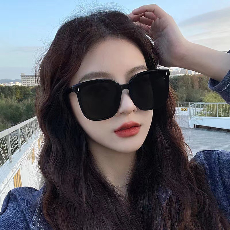 GM Sunglasses Women's Large-Frame Sunglasses Men's Driving Trendy ins Anti-UV Internet Celebrity Same Style Glasses All-Match Sunshade
