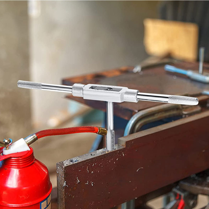 Cross-border straight groove tap wrench hand tapping hole adjustable manual reamer tapping tool maintenance tapping
