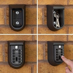 Cross-border password key box wall-mounted metal box password box key lock box outdoor waterproof storage anti-theft storage box