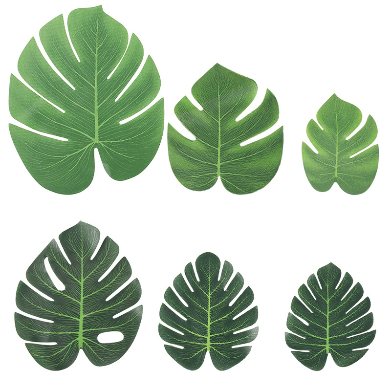 Simulation tortoise leaf tropical party placemats home decoration boneless tortoise leaf