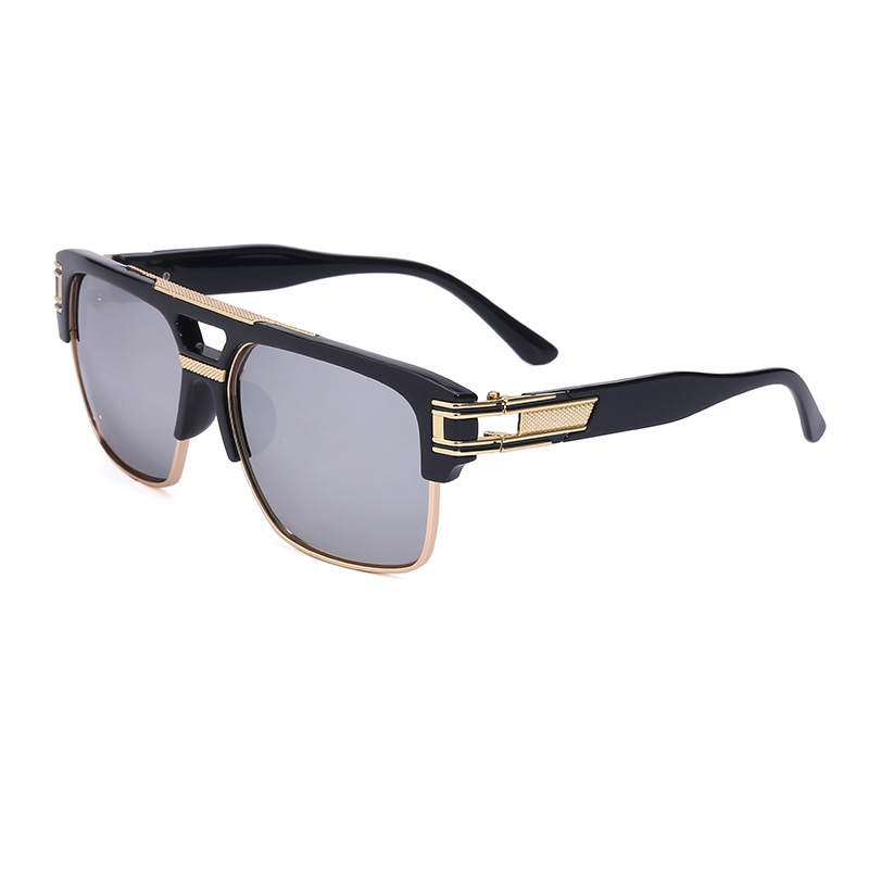 2021 New Men's Sunglasses Driving European and American Large Frame Sunglasses Men's Sunglasses Retro Trend
