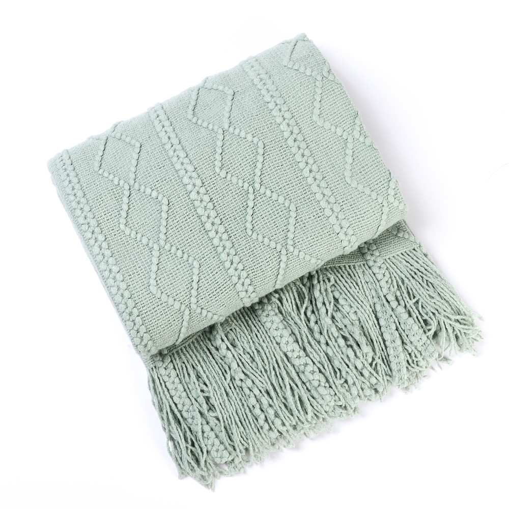 Knitted Blanket Sofa Blanket Nordic Blanket Office Summer Air-conditioning Blanket Bed End Blanket Nap Blanket Car Blanket