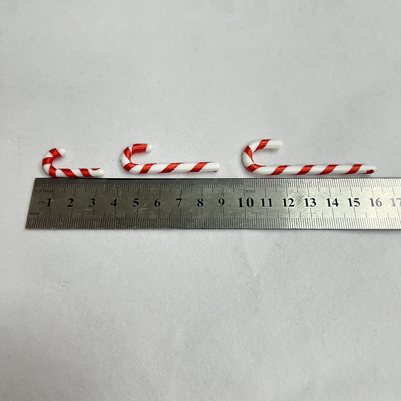 Cross-border direct sales plastic small crutch red and white cane windmill candy hook crutch Christmas tree decorative crutch accessories_voghion.com