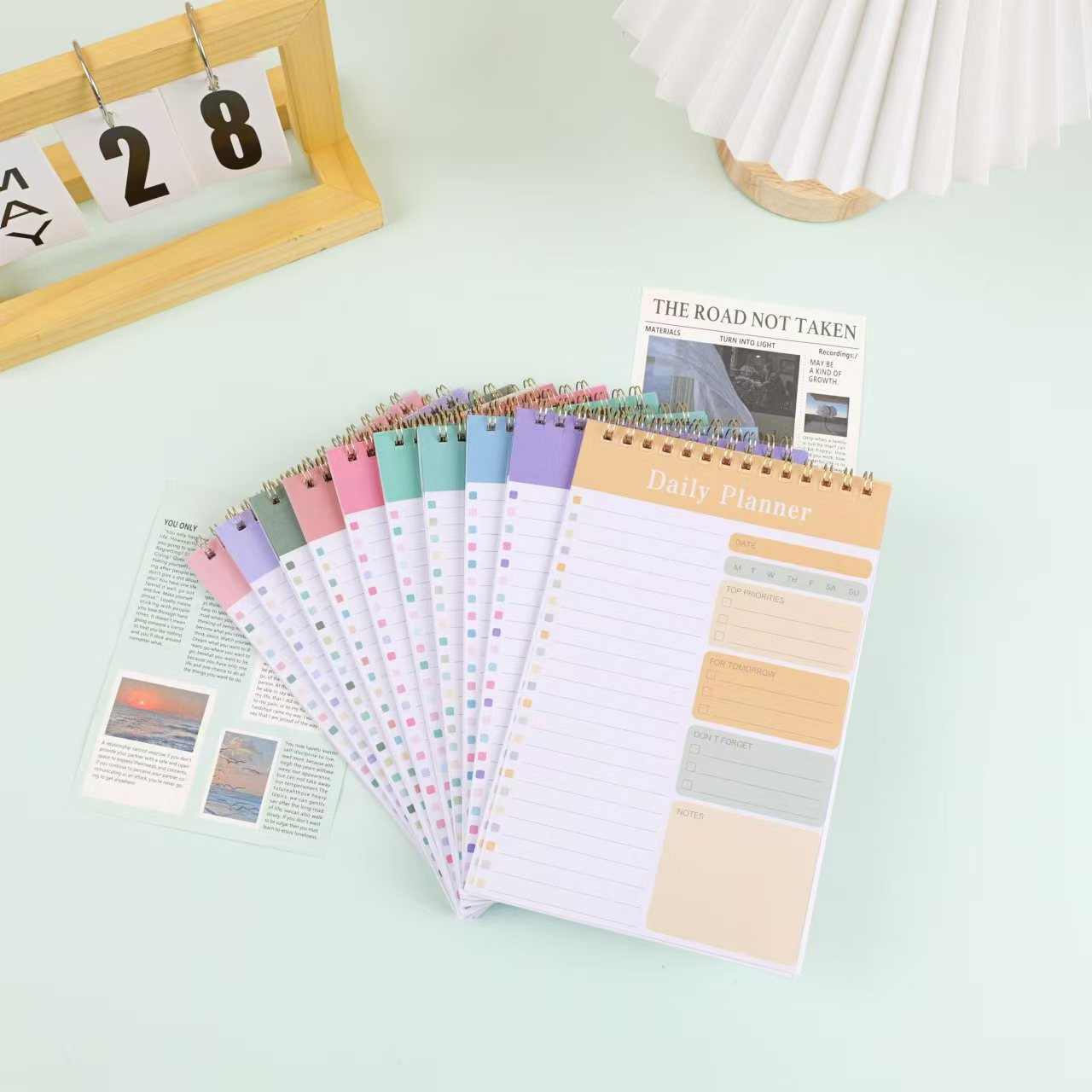 Business Notebook Notebook Coil Book High Color Value Turn up Handwritten Company Office Supplies Color Notebook