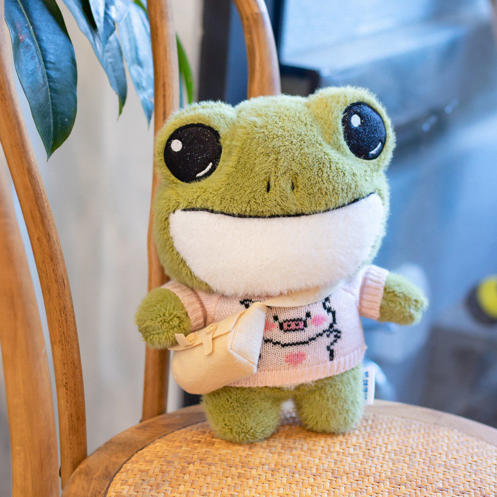 Frog doll ins Net red creative cute dressing plush doll ugly cute doll female birthday gift