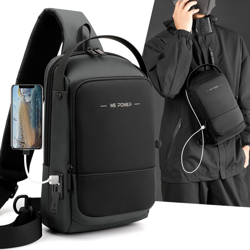 wepower new functional men's chest bag outdoor waterproof shoulder bag men's multifunctional business chest bag backpack