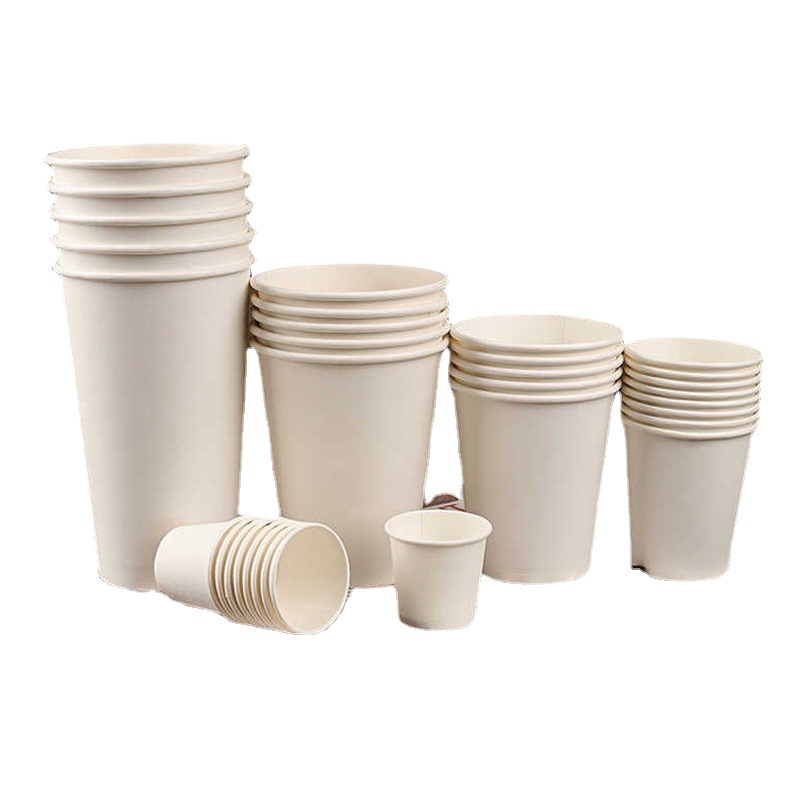 Factory disposable paper cup customized 9 oz paper cup customized single layer White 7oz thickened drinking coffee paper cup