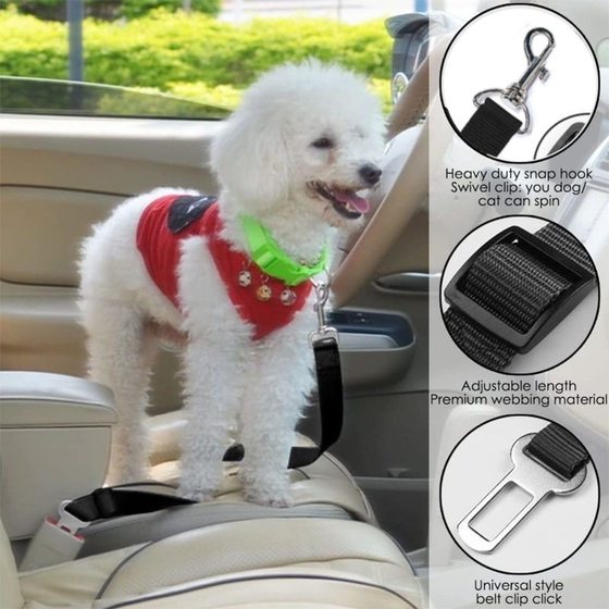 Dog leash cross-border pet safety belt dog car pet leash safety rope adjustable car leash