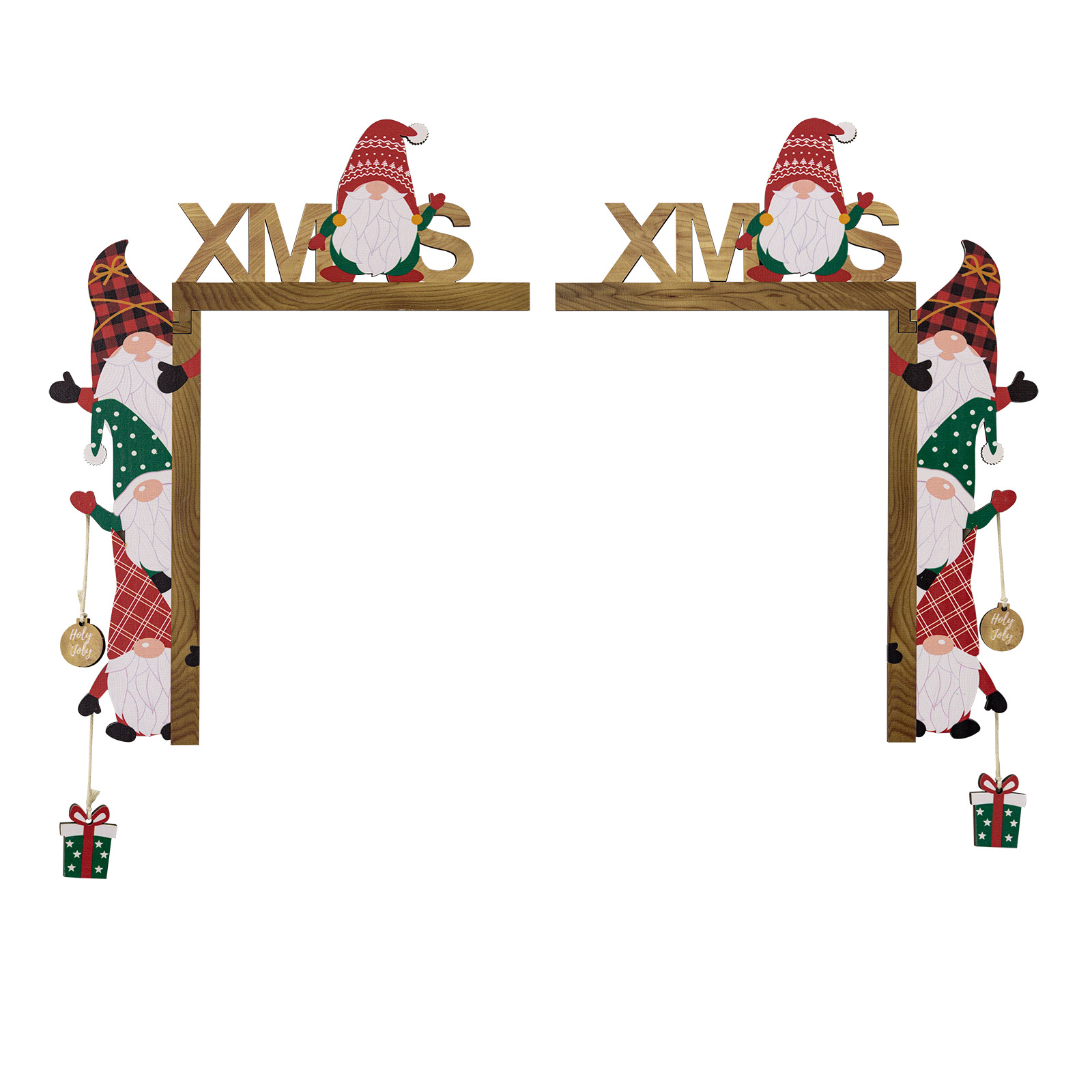 Haobei cross-border hot selling new Christmas creative Christmas door frame pendant home atmosphere layout table corner decoration_voghion.com