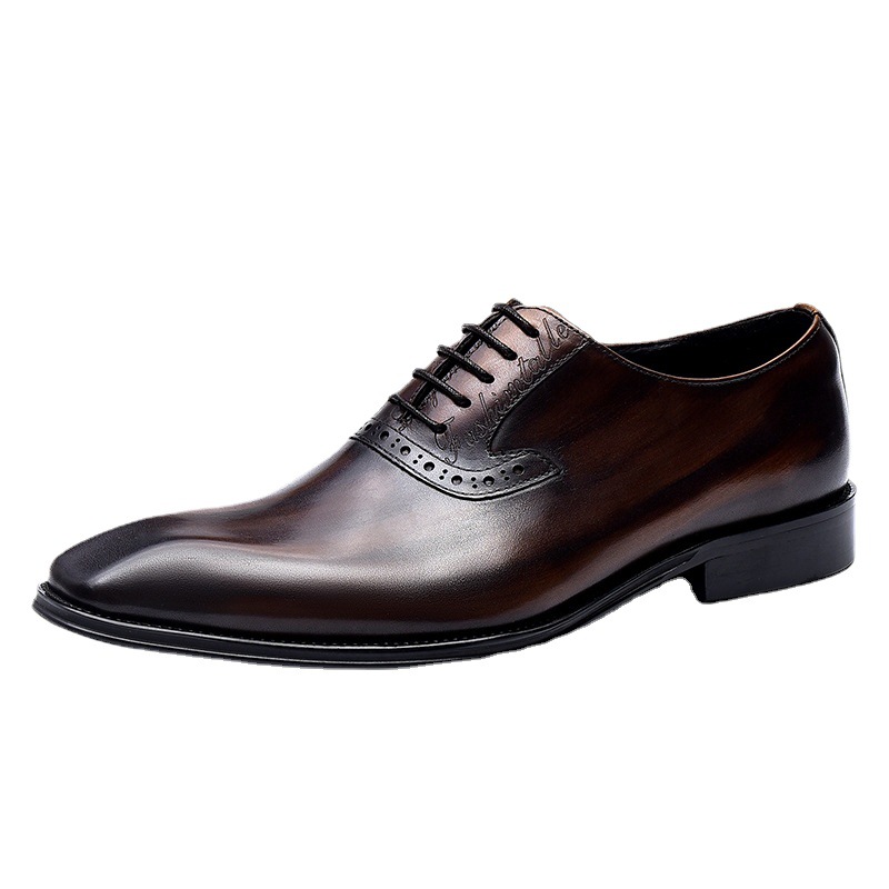 37-46 Handgefertigte Lederschuhe Herren Oberschicht Rindsleder Business Kleid Echtleder Brock Carved British Retro Hochzeitsanzug Schuhe_voghion.com
