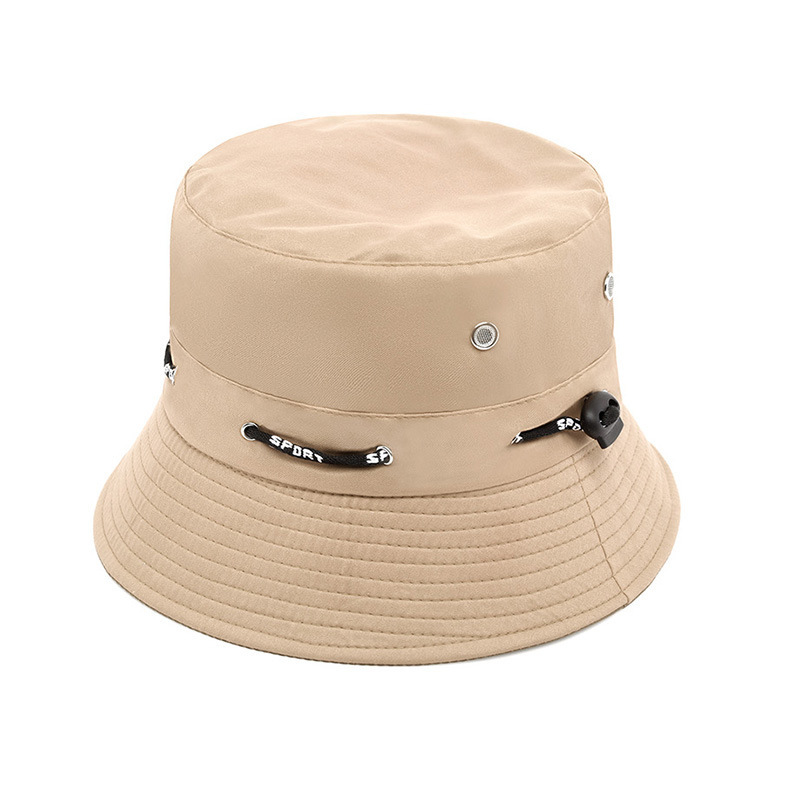 Summer men's fisherman hat female sun hat outdoor fishing hat drawstring sun hat basin hat mountaineering hat team hat