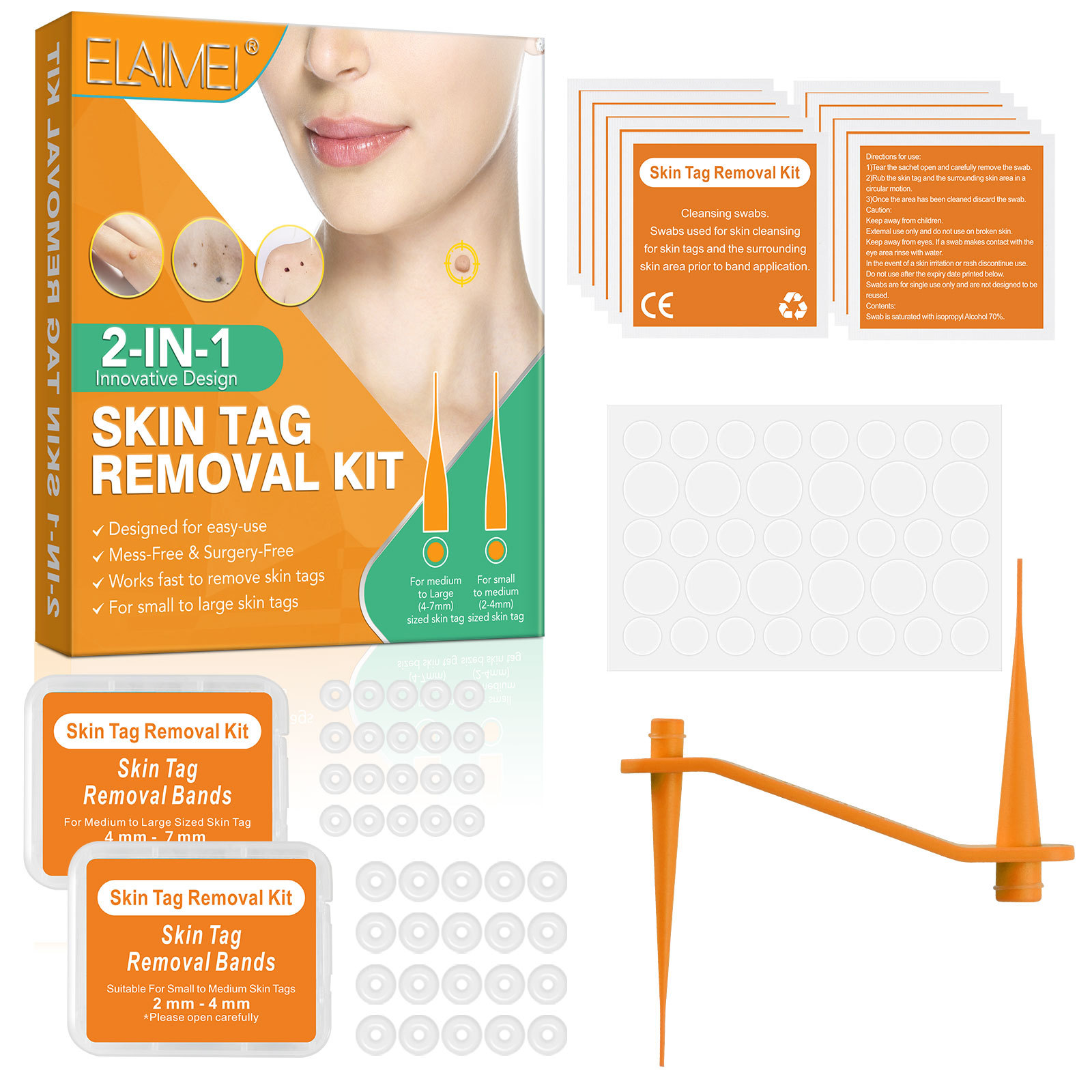 Foreign trade ELAIMEI simple wart Removal Tool Tagband Skin Tag Removal Tool wart Removal device
