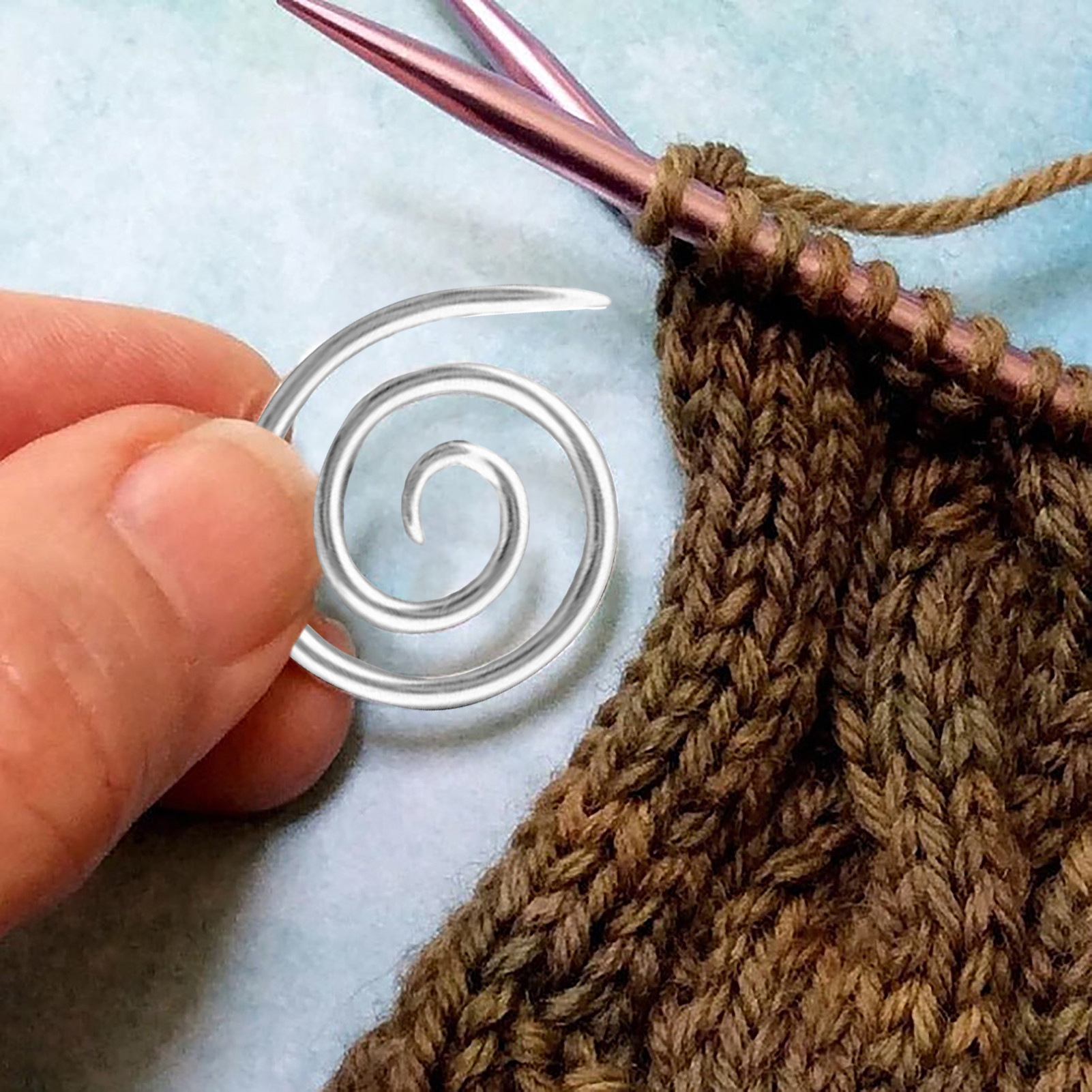 Spiral Cable Needle Handmade Knitting Tool圓螺線針家用編織針