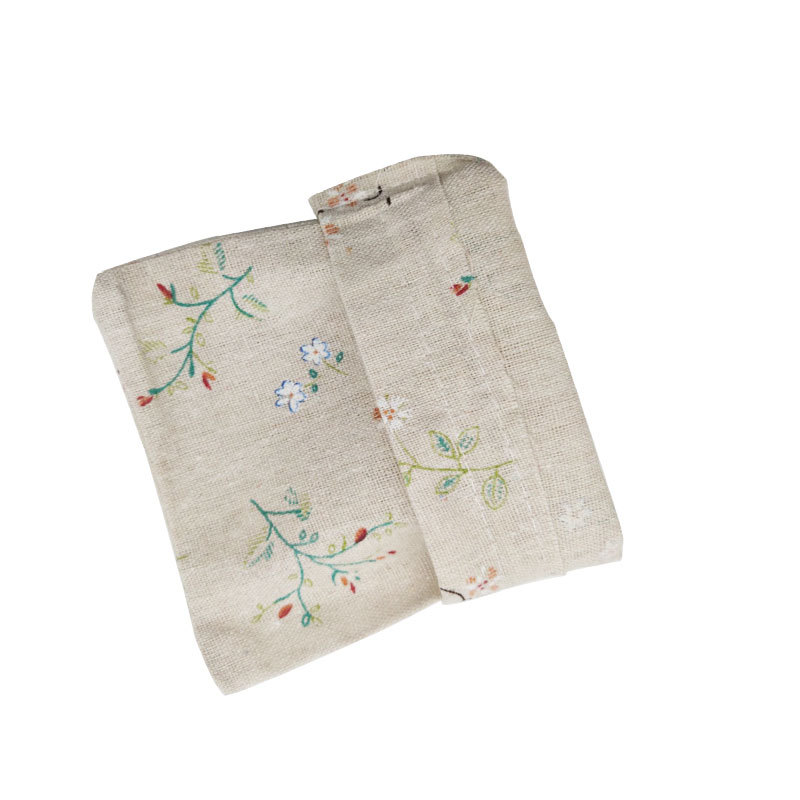 Factory wholesale mosquito repellent sachet bag printed cotton drawstring bag cotton linen bag Chinese herbal medicine sachet packaging empty bag in stock