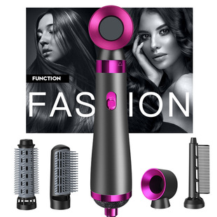 Cross-border hot air comb five-in-one household multifunctional electric hair dryer, hair curler, hair straightener, European and American regulations